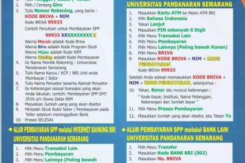 TATA CARA ALUR PEMBAYARAN SPP MELALUI BRIVA ( BRI VIRTUAL ACCOUNT )