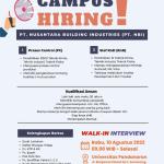 Campus Hiring PT Nusantara Building Industries